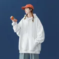 thumbnail image 3 of Suéter naranja leche de mujer de otoño e invierno primavera y otoño más terciopelo combinable 2023 nueva capa base para parejas, 3 of 5