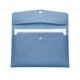 thumbnail image 1 of Carpeta de Archivo de Cuero Suave PU A4 Uxcell, Soporte de Documentos Carpeta de Sobre Impermeable con Cierre a Presión Azul Claro, 1 of 7
