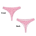 thumbnail image 3 of Balery Breast Cancer Awareness Tangas de Algodón para Mujer con Estampado – Ropa Interior Sexy, Transpirable, G-string-X-Small, 3 of 6