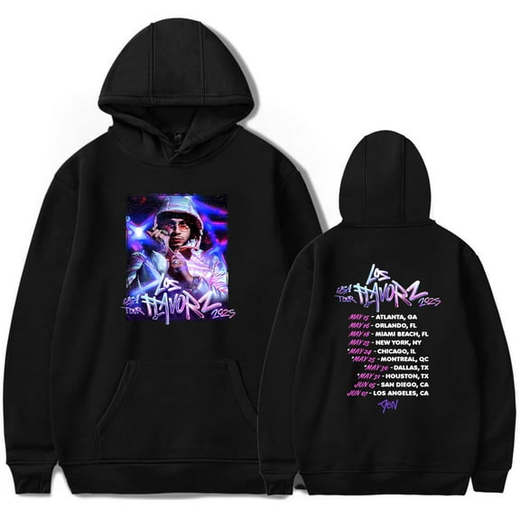 Dei V Los Flavorz USA Tour 2025 Merch Hoodies Women Men Casual Long Sleeve Sweatshirt Fashion Clothes