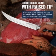Cutluxe 10 Butcher Cimeter Knife, Ultra Sharp German Steel Blade