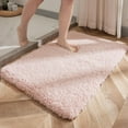 thumbnail image 3 of Pink Bathroom Rug 24x36 Non Slip Fluffy Bath Mat for Bathroom Floor Washable Plush Luxury Bath Rug for Tub Soft Shaggy Absorbent Shower Sink Mat, 3 of 18
