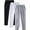 White, variant on Sweatpants for Men 3 Pack Joggers - Men's Athletic Sweatpants with Pockets & Zipper Solid Casual Elastic Waist Drawstring Trousers White L
