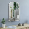 thumbnail image 7 of Aluminum Alloy Wall Mount Arched Deep Mirror Hanging Mirror Wall Mirror Rounded Corner Silver 40"x30", 7 of 7