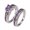 Purple, variant on Opolski 2Pcs Princess Jewelry Square Faux Amethyst Rhinestone Inlaid Wedding Ring Band
