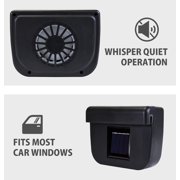 Koolatron Auto Cool Solar Powered Car Fan, Windshield Air Vent Cooling Window Cooler