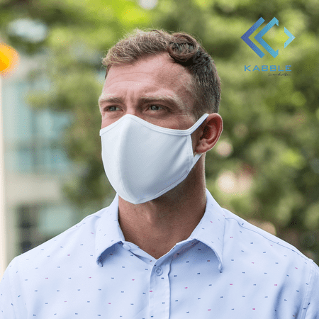 [MADE IN USA] KABBLE Cotton Face Washable Reusable Masks Three Fabric Layers - Waterproof Outer Layer for Men, Women, Unisex,...