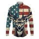 thumbnail image 4 of Camisa con solapa de animal para hombre y mujer, con estampado 3D de alce, informal, de manga larga, con botones, ropa de calle de gran tamaño, unisex, 4 of 5