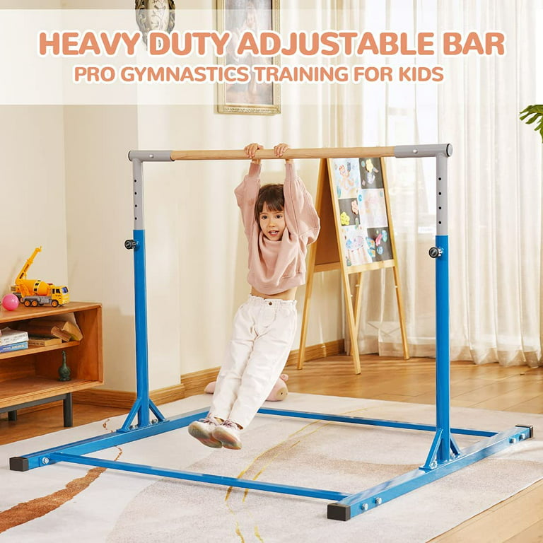 GLANT Gymnastic Kip Bar,Horizontal Bar for Kids Girls Junior,3' to 5'  Adjustable Height,Home Gym Equipment,Ideal for Indoor and Home Training,1-4