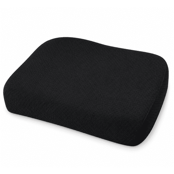 Brookstone Automotive Contoured Seat Cushion, Premium Memory Foam, Ultra Soft Breathable Cover, Black