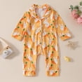 thumbnail image 2 of Hessimy Newborn Baby Girl Golf Outfit Smocked Golf Cart Bubble Romper Ruffle Onesie Bodysuit Infant Summer Clothes(Orange, 2 of 9