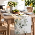 thumbnail image 2 of Table Runner 36 Inches Long for Kitchen Dining, Green Yellow Palm Tree Dresser Scarf Farmhouse, Dining Table Decorations for Wedding/Parties, Summer Botanical Tropical 13 x 36 In, 2 of 9