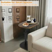 LUOLUO C - Shaped End Table, 360° Rotating Adjustable Height Couch Side Tables for Sofa/Bed/Bathtub (Vintage)