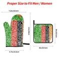 thumbnail image 4 of Zambia Flag Oven Mitts And Pot Holders Sets Baking Sets For Kitchen Bbq Gloves Heat Resistant Cooking Fingerprint Country Pride 4 Pcs, 4 of 8