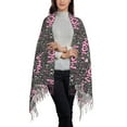 thumbnail image 3 of Cauagu Lovely Mom Ever Print Women Wrap Shawl tassels Scarves Retro Scarf 77.6"X28.3", 3 of 8