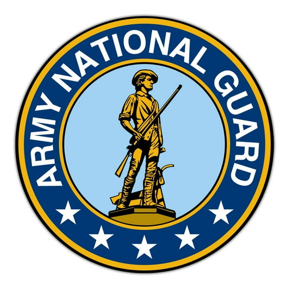 Giant Size Magnet - United States Army National Guard Official Seal (USA Military) - Doors, Tailgates, Cars, Trucks - Huge 11.5" Diameter Round Magnet