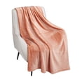 thumbnail image 1 of HOMETRENDS Velvet Plush Italian Clay Polyester Throw, 50” X 60”, 1 of 4