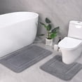 thumbnail image 1 of Juego de alfombras de baño LOCHAS gris claro, 2 piezas, 1 of 7