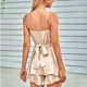thumbnail image 4 of Mono corto sin mangas con cuello en V para mujer Mono con bolsillos Adepaton BST3010012-4, 4 of 7