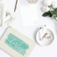thumbnail image 3 of Personalized Name Aqua Watercolor Cosmetic Bag and Travel Make Up Pouch, 3 of 4