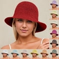 thumbnail image 3 of FUZHIQ Women's Breathable Knit Bucket Hat, Foldable Wide Brim UPF50+ UV Protection Sun Hat,Lightweight Packable Summer Hat for Travel Beach Daily Casual Outdoor Wear,One Size, 3 of 7