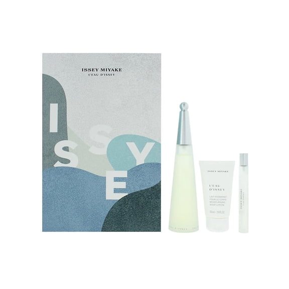 Issey Miyake L'eau D'issey 3.3 oz EDT Women Spray .33 spray 1.6 lotion Set NIB
