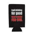 thumbnail image 2 of I Quit Drinking For Good, Now I Drink For Evil 16 oz. Can Coolie (Black), 2 of 4