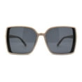 thumbnail image 2 of Womens Luxury Rhinestone Jewel Trim Rectangular Butterfly Sunglasses Grey Black, 2 of 4