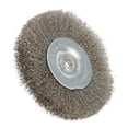 thumbnail image 2 of 3In Flat Crimped Stainless Steel Wire Wheel Brush for Angle Grinder 0.52In Bore, 2 of 9