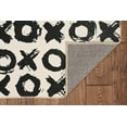 thumbnail image 6 of Linon Home Décor Washable Maybell Area Rug or Runner Collection, Ivory and Black, 2' x 3', 6 of 7