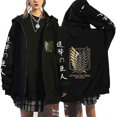 thumbnail image 4 of Attack On Titan-sudaderas con cremallera para hombre, ropa informal estilo Hip Hop, sudaderas con capucha, chaqueta con capucha de manga larga, ropa, 4 of 5