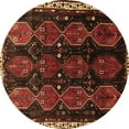 thumbnail image 1 of Ahgly Company Indoor Round Persian Brown Traditional Area Rugs, 5' Round, 1 of 4