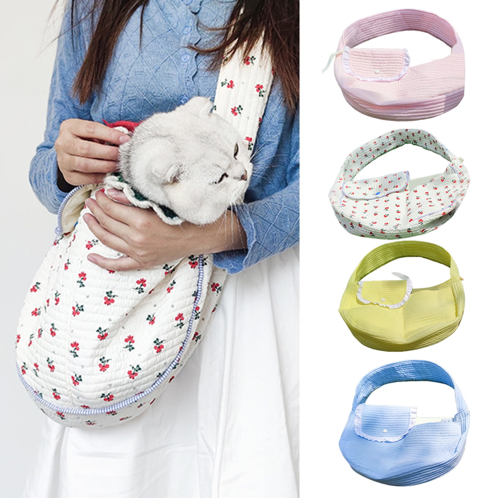 Shulemin Pet Bag,Pet Bag Zipper Closure Soft Large Space Handmade Pet