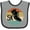 Heather and Black, variant on Inktastic 5k Race Running Retro Sunset Runner Boys or Girls Baby Bib