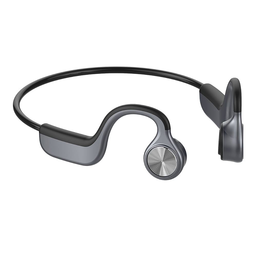 Bone Conduction Headphones Wireless Earbuds Bluetooth 5.0 Upgraded IP56 Waterproof Sports Bluetooth Earphones w/Mic HD Stereo Sweatproof Premium Sound with Deep Bass for Sport,Lightweight-1.2 oz 