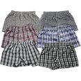 thumbnail image 3 of ToBeInStyle Boy's Pack of 6 Button Front Plaid Boxer Shorts - Large, 3 of 6
