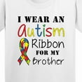 thumbnail image 4 of Inktastic I Wear an Autism Ribbon for My Brother Youth T-Shirt, 4 of 5