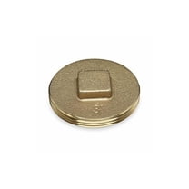 Oatey 42744 Cleanout Pipe Plug, 3-1/2 in, Raised Head, Brass