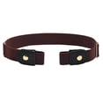 thumbnail image 2 of NIBOLOG Waist Belt Adjustable Buckle Free Faux Leather Stretch Waist Belt for Women, 2 of 8