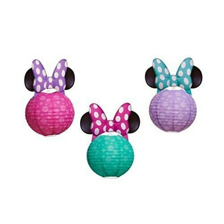 Minnie Mouse Bow Tique Paper Lantern Decoration 3 Count Party