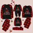 thumbnail image 1 of TIMIFIS Conjuntos de pijamas familiares a juego Pijamas navideños con camiseta de manga larga con ciervo y pantalones a cuadros Ropa de estar por casa para mujeres/hombres/niños/parejas/adultos/bebés, 1 of 1