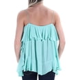 thumbnail image 2 of FREE PEOPLE $58 Womens New 1367 Aqua Square Neck Top XS B+B, 2 of 2