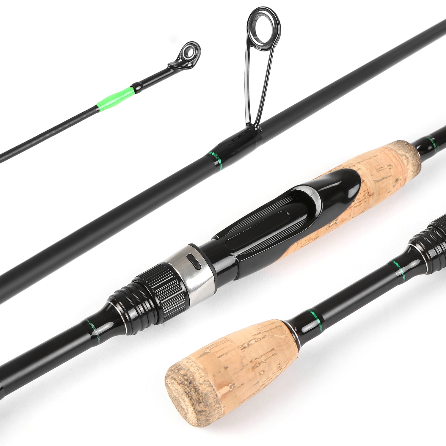 ACHELOUS Portable Travel Spinning Fishing Rod Lightweight Carbon Fiber 4  Pieces Fishing Pole 