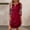 Wine women boho mini dress a1, variant on Women's Round Neck 3/4 Sleeve Embroidered Mini Dress Casual Boho Floral Party Dresses for Summer Outfits, Dark Blue L