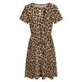 thumbnail image 4 of Leopard Print Dress Fashion Beach Short Sleeve Dresses Female Party Printed Sundress, 4 of 7