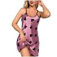 thumbnail image 3 of Aofany Women Babydoll Lingerie Sleepwear Printing Mini Dress V Neck Nightgown Pajamas, 3 of 5