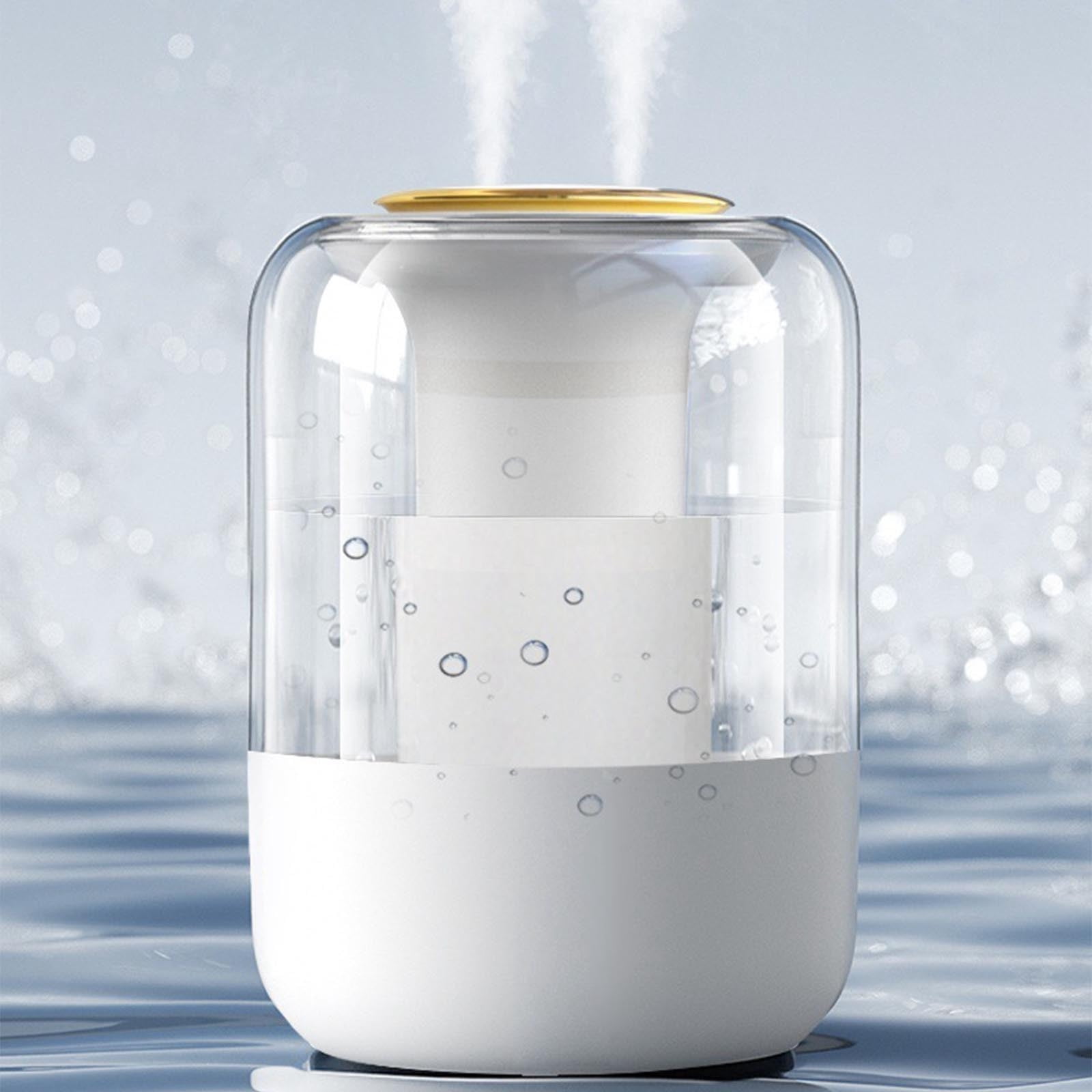 2L Cool Mist Humidifier USB, Large Capacity Quiet Bedroom Humidifier with Night Light Digital Display Timer, for Home Office Sleep Air Moisturizing