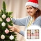 thumbnail image 2 of 12 bolas navideñas exquisitas pintadas a mano para decoración del hogar, fiestas navideñas, 6 cm/2,36 pulgadas, juego de bolas navideñas de alta gama pintadas a mano., 2 of 7