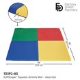 thumbnail image 2 of Softscape 10392-AS Tapis d'Activité Carrés - Couleur Assortie, 2 of 5