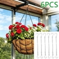 thumbnail image 4 of Plant Hanger Chain Extension, 6 Pack 11" Plant Hanger,Black Hanging Chains with S Hooks for Hanging Plants,Adjustable Replacement Plant Hangers Outdoor for Bird Feeders, Silver-6pcs, 4 of 8
